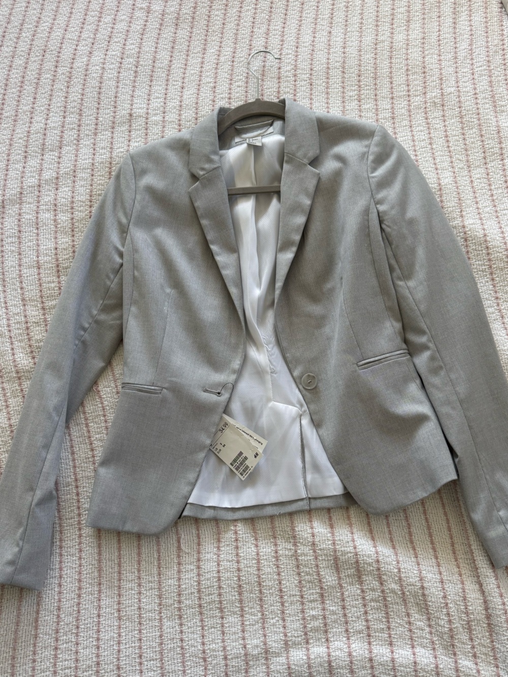 H&M Light Gray Single-Button Women’s Blazer